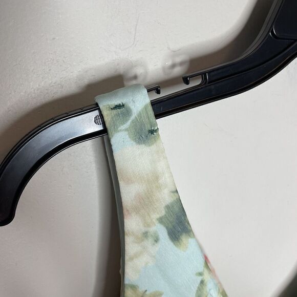 MAC DUGGAL Dress Womens 2 Floral Ruffle Hem Chiffon Ruched Sleeveless Sheath - Picture 10 of 15